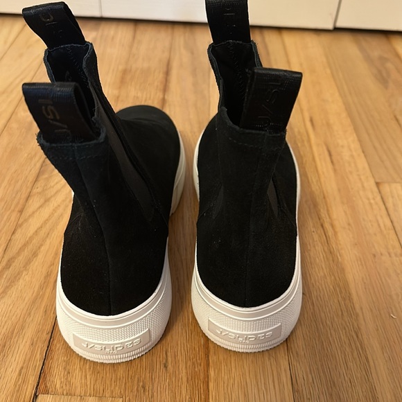 J/Slides Cora Platform Chelsea sneakers pull on Leather High Top size 8.5 - Picture 5 of 9